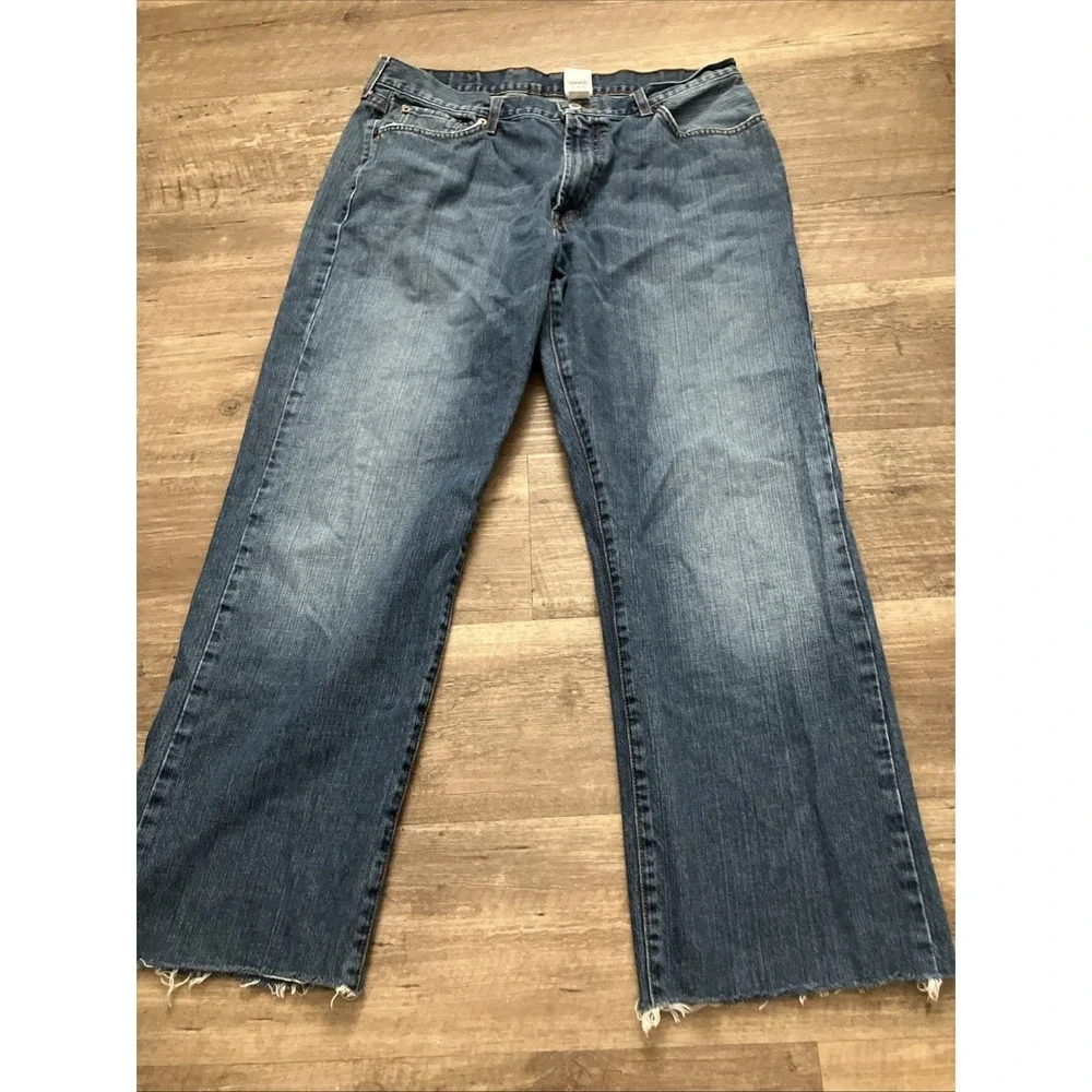 Lucky Brand Dungarees Mens Classic Fit Regular Jeans 36/29 Blue Raw Gem Cut Read